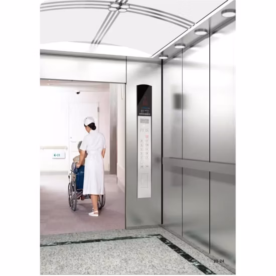Mr/Mrl 2000 kg Fabrikpreis Bettenlift Krankenhaus Edelstahlaufzug